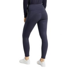 Legginsy jeździeckie pełno-osiowe termiczne z pełnym wypełnieniem dla kobiet Hor. Niebieskie legginsy damskie HORZE, bez wzorów, z polaru. Za 266.50 zł.