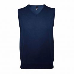 Dzianinowa Kamizelka Bez Rękawów Dla Dorosłych Panów Unisex. Czarne bluzy męskie SOL'S, m, bez wzorów, z dzianiny, bez ramiączek, bez kaptura. Za 155.99 zł.