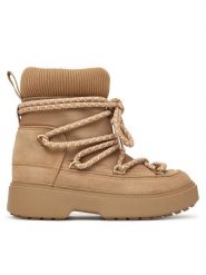 Tommy Hilfiger Śniegowce Lace-Up Water Resist Snow Boot FW0FW09546 Beżowy. Brązowe śniegowce damskie Tommy Hilfiger, bez zapięcia. Za 649.99 zł.