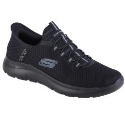 Buty sportowe Sneakersy męskie, Skechers Summits - High Range Slip-Ins. Czarne buty sportowe męskie Skechers, bez wzorów, z gumy, bez zapięcia, trekkingowe. Za 299.00 zł.