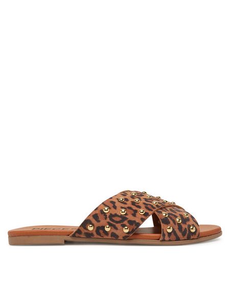 Pieces Klapki 17156837 Brązowy. Brązowe klapki damskie Pieces, bez wzorów, ze skóry, bez obcasa, bez zapięcia. Za 129.99 zł.