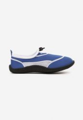 Niebiesko-Białe Buty Sportowe z Elastyczną Podeszwą Namsilie. Niebieskie buty sportowe męskie Born2be, bez wzorów, bez zapięcia. Za 34.99 zł.