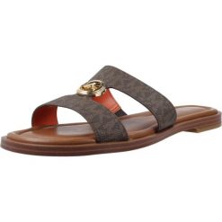 Sandały MICHAEL KORS ERIN FLAT SANDAL Brązowy. Brązowe sandały damskie MICHAEL KORS ACCESS, bez wzorów, z syntetyku, bez obcasa, bez zapięcia. Za 481.99 zł.