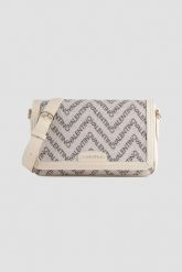 VALENTINO Beżowa torebka Blizzard. Brązowe listonoszki damskie Valentino by Mario Valentino, bez wzorów, bez dodatków. W wyprzedaży za 399.99 zł.