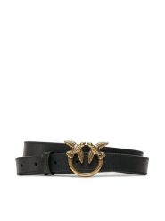 Pinko Pasek Damski Love Berry H2 Belt PE 23 PLT01 100143 A0F1 Czarny. Czarne paski damskie Pinko, bez wzorów, ze skóry. Za 409.99 zł.