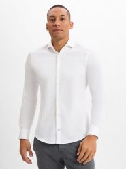 JOOP! koszula biznesowa - Pares Mężczyźni Slim Fit Bawełna biały, 41. Białe koszule męskie JOOP!, m, bez wzorów, z bawełny, biznesowe, bez kołnierzyka, bez ramiączek. Za 459.95 zł.