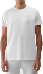 KOSZULKA MĘSKA BAWEŁNIANA MĘSKI SPORTOWY 4F M2536 BIAŁY XL. Białe koszulki sportowe męskie 4F, m, bez wzorów, z bawełny, bez ramiączek. Za 35.00 zł.