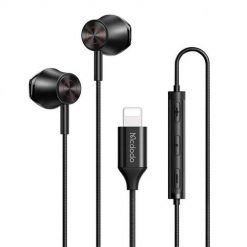 Słuchawki douszne, przewodowe Mcdodo HP-4080, lightning (czarne). Czarne słuchawki douszne Mcdodo. Za 53.99 zł.