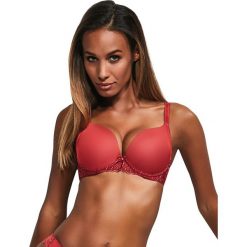 Biustonosz brassiere w kolorze czerwonym. Czerwone biustonosze Kris line, bez wzorów, z koronki. W wyprzedaży za 129.95 zł.