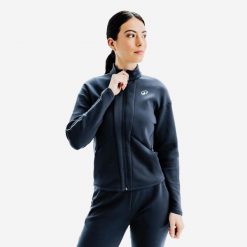 Bluza tenisowa termiczna damska TPA TH. Niebieskie bluzy damskie KUIKMA, m, bez wzorów, z materiału, klasyczne, bez ramiączek, bez kaptura. Za 119.99 zł.