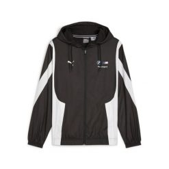 Kurtka męska z kapturem Puma BMW MMS WOVEN czarna 62517401 r M. Czarne kurtki sportowe męskie Puma, m, bez wzorów, z kapturem. Za 298.49 zł.