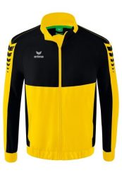 Kurtka prezentacyjna Erima Six Wings. Czarne kurtki sportowe męskie Erima, xl, bez wzorów, z materiału, bez kaptura, na fitness i siłownię. Za 325.99 zł.
