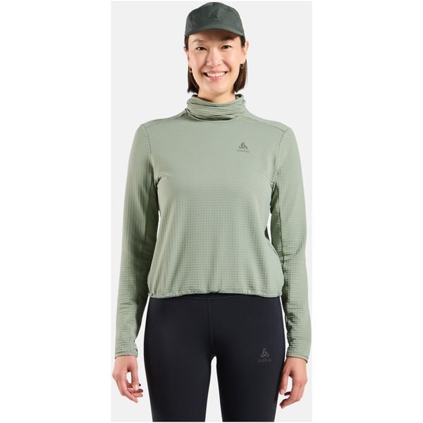 Bluza bez kaptura Odlo Mid Layer ESSENTIAL THERMAL. Zielone bluzy damskie ODLO, na jesień, s, bez wzorów, z materiału, bez ramiączek, bez kaptura. Za 319.99 zł.