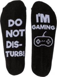 Out of the blue Długie Skarpetki ze Śmiesznym Napisem - DO NOT DISTURB! I'M GAMING. Niebieskie skarpety męskie Out of the blue, bez wzorów. Za 24.99 zł.