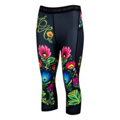 Legginsy sportowe damskie EXTREME HOBBY FOLK 3/4. Czarne legginsy damskie EXTREME HOBBY, l, bez wzorów, z elastanu, na jogę i pilates. Za 179.00 zł.