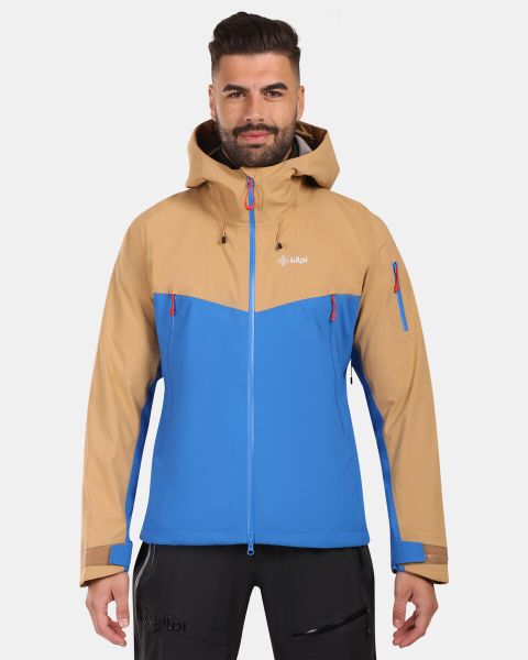 Męska kurtka hardshell Kilpi TRINITY-M. Brązowe kurtki męskie Kilpi, l, bez wzorów, z hardshellu, z kapturem, narciarskie. Za 938.45 zł.