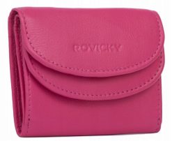 Portfel damski Rovicky R-19-LFN różowy. Czerwone portfele damskie ROVICKY, ze skóry. Za 49.99 zł.