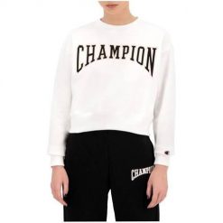 Bluza sportowa damska Champion Collegiate Logo Blend Cropped. Białe bluzy damskie Champion, l, bez wzorów, sportowe, bez ramiączek, bez kaptura. Za 231.00 zł.