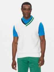 Hechter Paris Sweter 65013 151809 Biały Regular Fit. Białe swetry męskie Hechter Paris, m, bez wzorów, z bawełny, bez kołnierzyka, bez ramiączek. Za 279.99 zł.