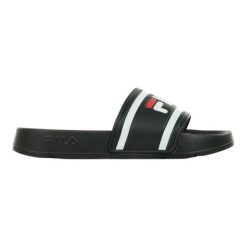 Klapki damskie Fila Morro Bay Slipper 20 Wmn. Czarne klapki damskie Fila, bez wzorów, z materiału, sportowe, bez obcasa, bez zapięcia. W wyprzedaży za 69.00 zł.