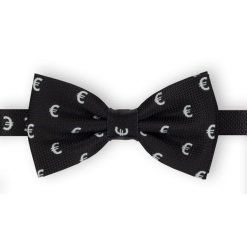Mucha Męska, Czarna w Białe Euro Centy, Pieniądze, Bez Poszetki -EM Men's Accessories. Białe krawaty i muchy Em men's accessories, bez wzorów, eleganckie. Za 49.99 zł.