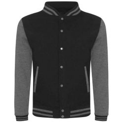 Męska Kurtka Varsity Heather. Czarne kurtki męskie AWDIS, m, bez wzorów, sportowe, bez kaptura. Za 181.99 zł.