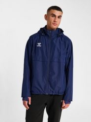 Wodoodporna kurtka typu shell Hummel GO. Niebieskie kurtki męskie Hummel, xl, bez wzorów, z poliamidu, bez kaptura. Za 339.70 zł.
