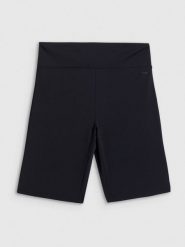 4F Legginsy kolarki dzianinowe damskie - czarne XS. Czarne legginsy sportowe damskie 4F, s, bez wzorów, z dzianiny. Za 79.99 zł.