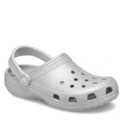 Klapki Crocs. Szare klapki damskie Crocs, bez wzorów, bez obcasa, bez zapięcia. Za 259.99 zł.