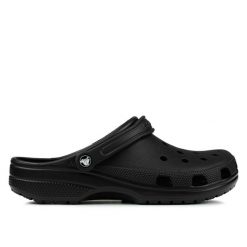 Klapki męskie Crocs CLASSIC. Czarne klapki męskie Crocs, bez wzorów, z materiału, bez zapięcia. Za 158.00 zł.
