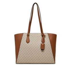 Torebka MICHAEL Michael Kors. Brązowe shopperki damskie MICHAEL Michael Kors, bez wzorów, bez dodatków. Za 1,019.00 zł.