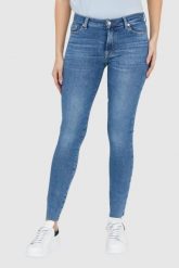 7 FOR ALL MANKIND Niebieskie jeansy damskie HW SKINNY SLIM ILLUSION Stride, Rozmiar 26. Niebieskie jeansy damskie 7 for all mankind, bez wzorów, z jeansu. W wyprzedaży za 499.99 zł.