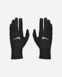 NIKE Rękawiczki do biegania męskie M Pacer Lightweight RG black/black/silver-S. Czarne rękawiczki męskie Nike, bez wzorów, z materiału. Za 89.15 zł.