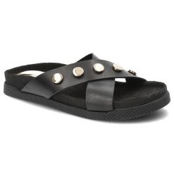 Czarne Klapki Chebello Skórzane Buty Na Lato. Czarne klapki damskie CheBello, na lato, bez wzorów, klasyczne, bez obcasa, bez zapięcia. Za 169.00 zł.