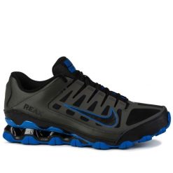 Buty męskie sportowe Nike REAX 8 TR. Czarne buty sportowe męskie Nike, bez wzorów, bez zapięcia, na fitness i siłownię. Za 419.00 zł.