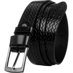 Pasek męski czarny Rovicky PLW-R-15 BLACK. Czarne paski męskie ROVICKY, ze skóry. Za 43.00 zł.