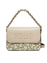 TOUS Torebka Kaos Icon 2002185451 Beżowy. Brązowe listonoszki damskie tous, bez wzorów, ze skóry, bez dodatków. Za 999.99 zł.