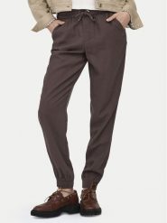ONLY Spodnie dresowe Kelda 15203946 Brązowy Regular Fit. Brązowe spodnie dresowe damskie ONLY, bez wzorów, z dresówki. Za 169.99 zł.