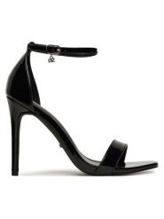 DeeZee Sandały LWLY126-2 Czarny. Czarne sandały damskie DeeZee, bez wzorów, ze skóry, bez obcasa, na szpilce, bez zapięcia. Za 139.99 zł.