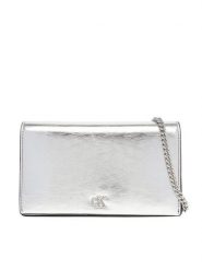 Calvin Klein Torebka Ck Metallic Wallet On Chain LV04F3320G Srebrny. Szare torebki wizytowe damskie Calvin Klein, bez wzorów, ze skóry, bez dodatków. Za 409.99 zł.
