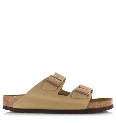 Sandały Birkenstock Arizona Dorosłych. Brązowe sandały damskie Birkenstock, bez wzorów, z materiału, bez zapięcia. Za 530.45 zł.