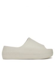 Hunter Klapki S55796-B Szary. Szare klapki damskie Hunter, bez wzorów, z syntetyku, bez obcasa, bez zapięcia. Za 99.99 zł.