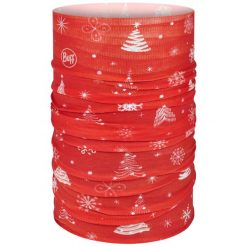 Komin na szyję dla dorosłych Original EcoStretch Holiday Scarf 1347698171000. Czerwone szaliki męskie Buff, bez wzorów, z elastanu. Za 72.99 zł.