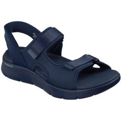Sandały męskie Skechers Go Walk Flex Sandal easy Entr. Niebieskie sandały męskie Skechers, bez wzorów, z materiału, bez zapięcia. Za 490.00 zł.