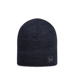 Czapka z wełny merynosów Buff Merino Lightweight. Niebieskie czapki damskie Buff, bez wzorów, z wełny, sportowe. Za 109.99 zł.