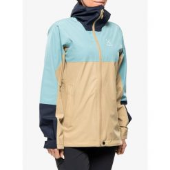 Kurtka przeciwdeszczowa damska Haglofs Finch Proof Jacket. Brązowe kurtki sportowe damskie Haglöfs, bez wzorów, bez ramiączek, bez kaptura, trekkingowe. Za 676.99 zł.