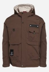 Brązowa Kurtka Mevanne. Brązowe kurtki męskie Born2be, m, bez wzorów, z materiału, bez kaptura. Za 159.99 zł.