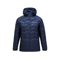 Kurtka Peak Performance męska Elevate Liner Hood granatowa. Niebieskie kurtki męskie Peak Performance, na zimę, m, bez wzorów, wakacyjne, bez kaptura. W wyprzedaży za 872.45 zł.