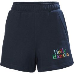 Damskie szorty dresowe Helly Hansen Core. Niebieskie szorty damskie Helly Hansen, bez wzorów, z dresówki, sportowe. W wyprzedaży za 113.20 zł.