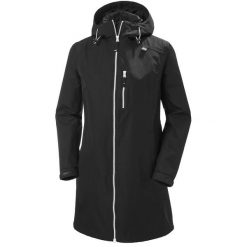 Damski długi płaszcz Helly Hansen Belfast. Czarne płaszcze damskie Helly Hansen, m, bez wzorów, z materiału, sportowe, bez kołnierzyka. Za 680.55 zł.